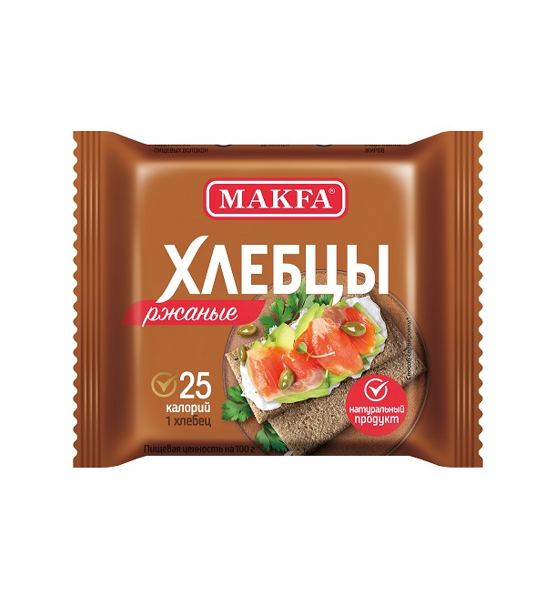 Хлебцы МАКФА ржаные запеченные 60 г *20