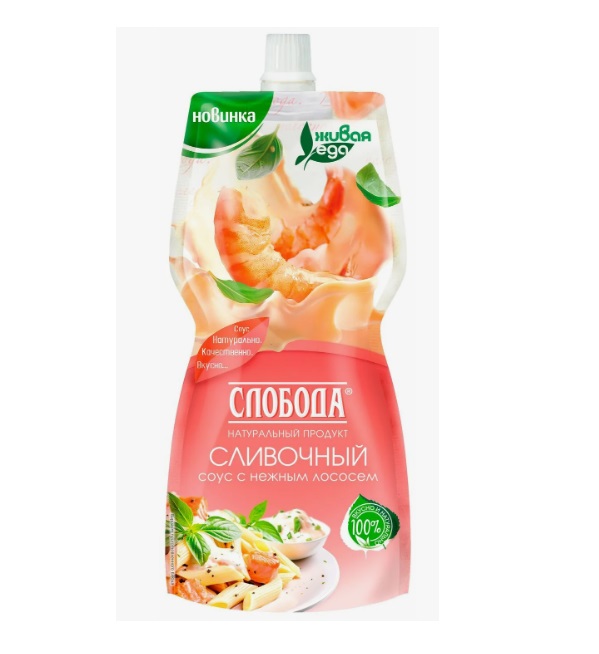 Соус СЛОБОДА 200 г сливочный со вкусом лосося 60 %  *12