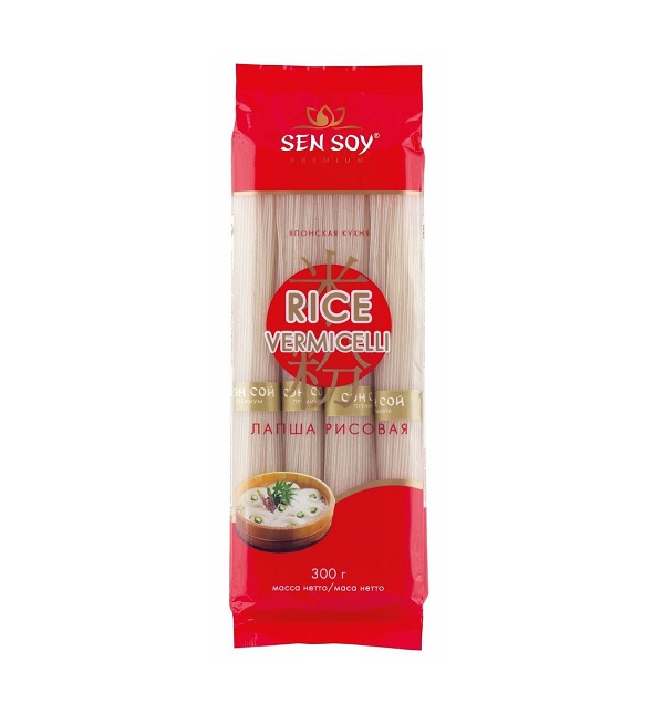 Лапша СЭН СОЙ 300 г рисовая Rice vermicelli *24