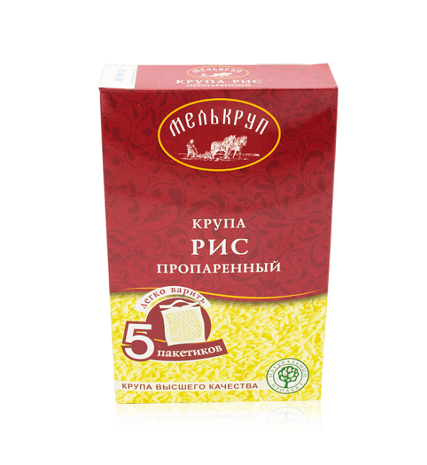 Рис МЕЛЬКРУП-БЛАГАЯ 400 г (5 пак*80г) пропаренный *12