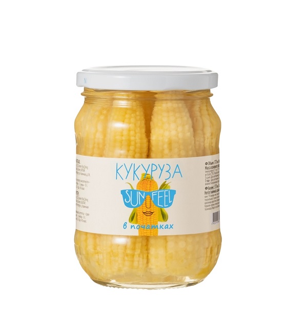 Кукуруза САН ФИЛ 370 мл в початках *12