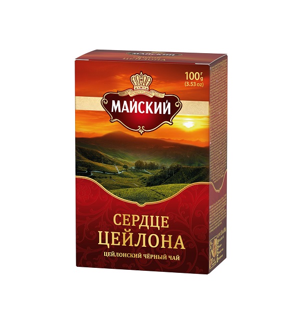 Чай МАЙСКИЙ 100 г Сердце Цейлона черный листовой *21