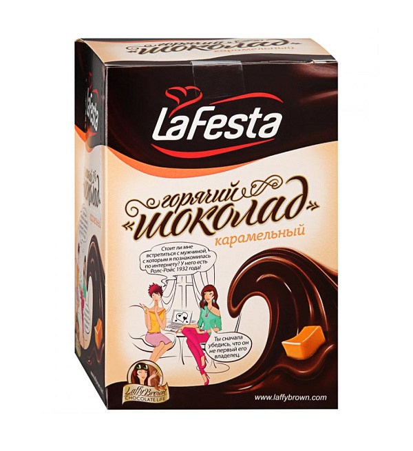 Горячий шоколад ЛА ФЕСТА 220 г карамельный (10 порций)