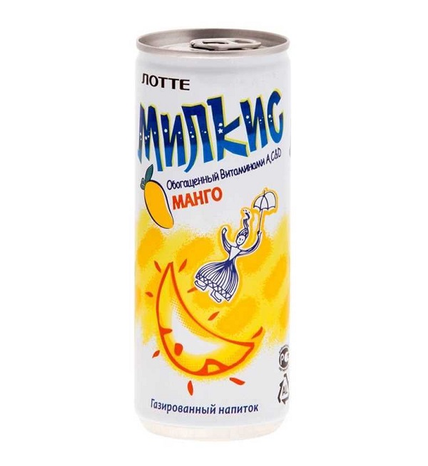 Напиток МИЛКИС 250 мл манго газированный ж/б *30
