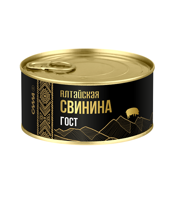 Свинина АЛТАЙСКАЯ СИЛА 325 г тушеная в/с ГОСТ *12
