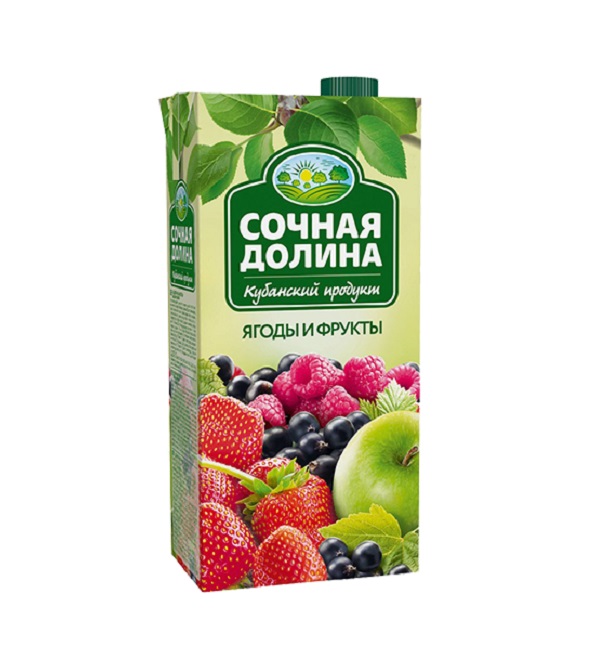 Напиток сокосодержащий СОЧНАЯ ДОЛИНА 1,93 л Ягоды, фрукты *6