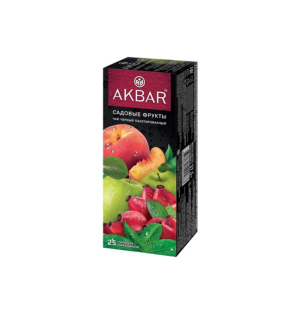 Чай АКБАР 25 пакетиков Садовые фрукты, черный * 15