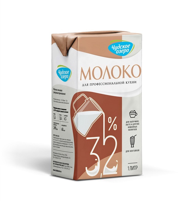 Молоко питьевое ЧУДСКОЕ ОЗЕРО 1 л 3,2% ультрапастеризованное *12